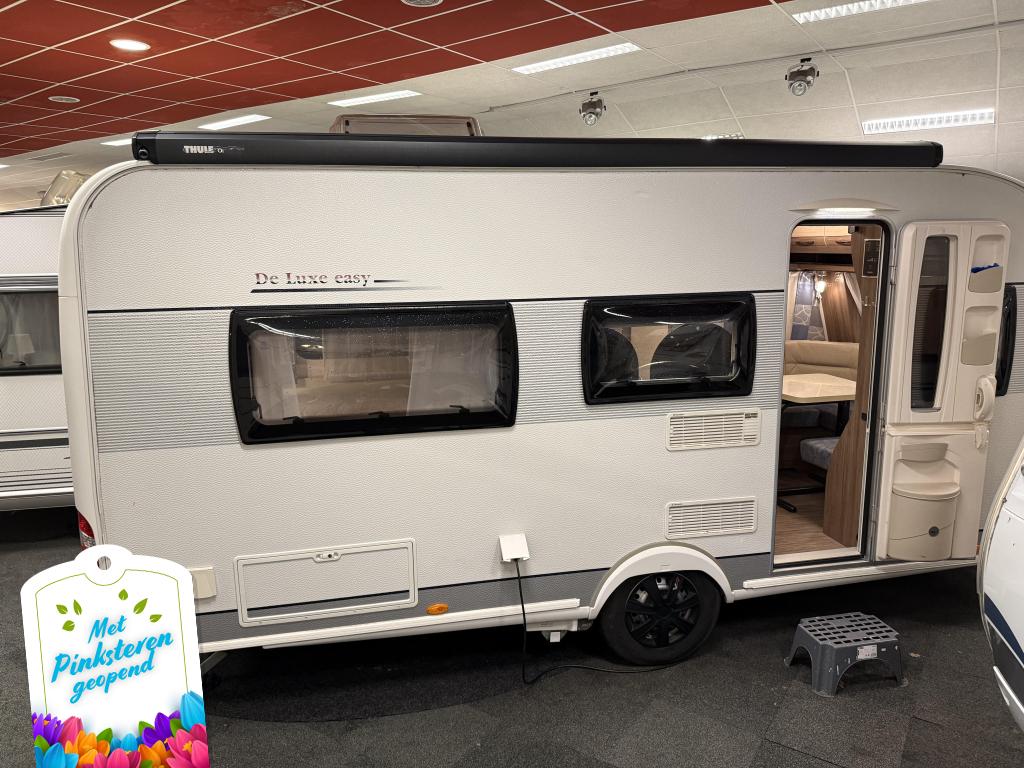 HOBBY DE LUXE 460 LU APARTE BEDDEN RONDZ AIRCO MOVER LUIFEL, Rondzit, Hobby, Bedrijf, 4 tot 5 meter