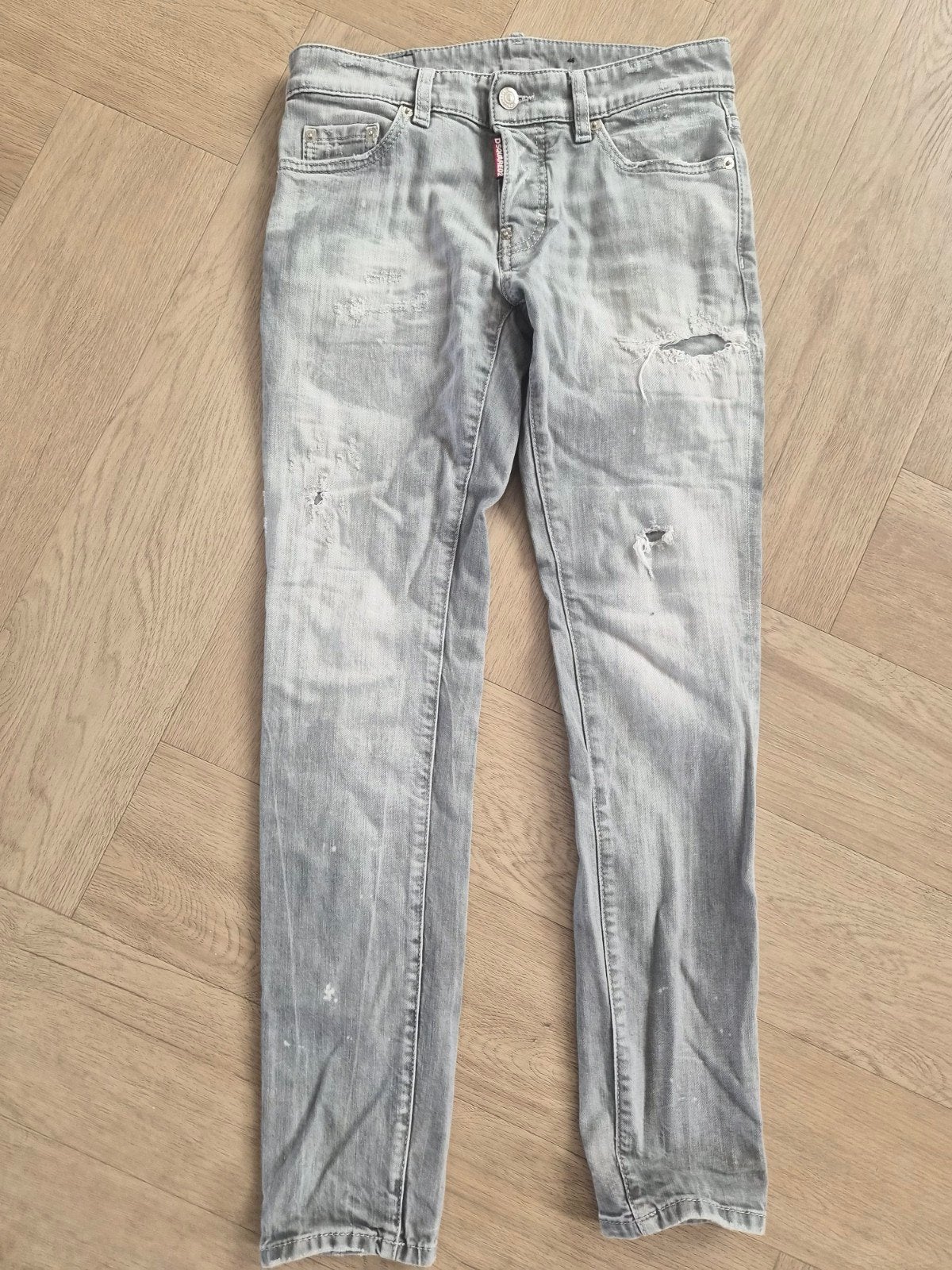 Dsquared2 lichtgrijze spijkerbroek voor kinderen, Kinderen en Baby's, Ophalen of Verzenden, Gebruikt, Dsquared2, Jongen of Meisje