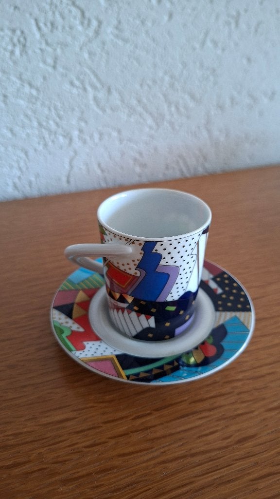 Rosenthal Espresso kopje Brigitte Doege, Ophalen, Zo goed als nieuw, Porselein, Kop en/of schotel