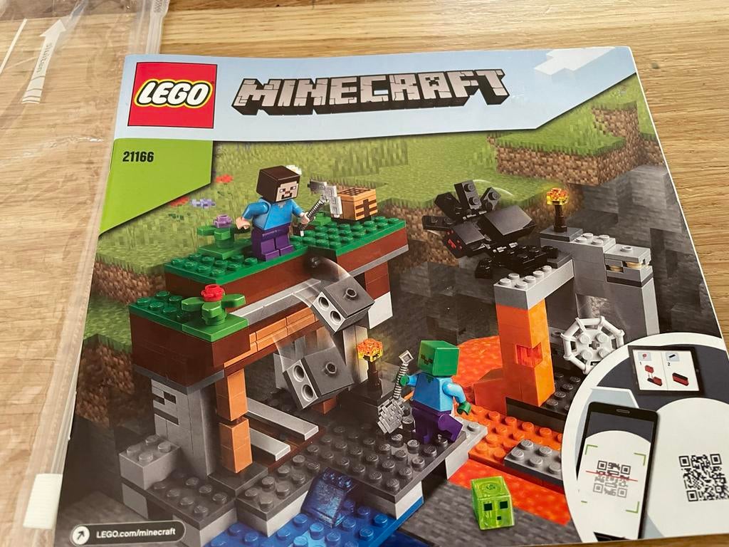 Complete LEGO Minecraft set 21166 - De Verlaten Mijn, Kinderen en Baby's, Speelgoed | Duplo en Lego, Zo goed als nieuw, Lego, Complete set