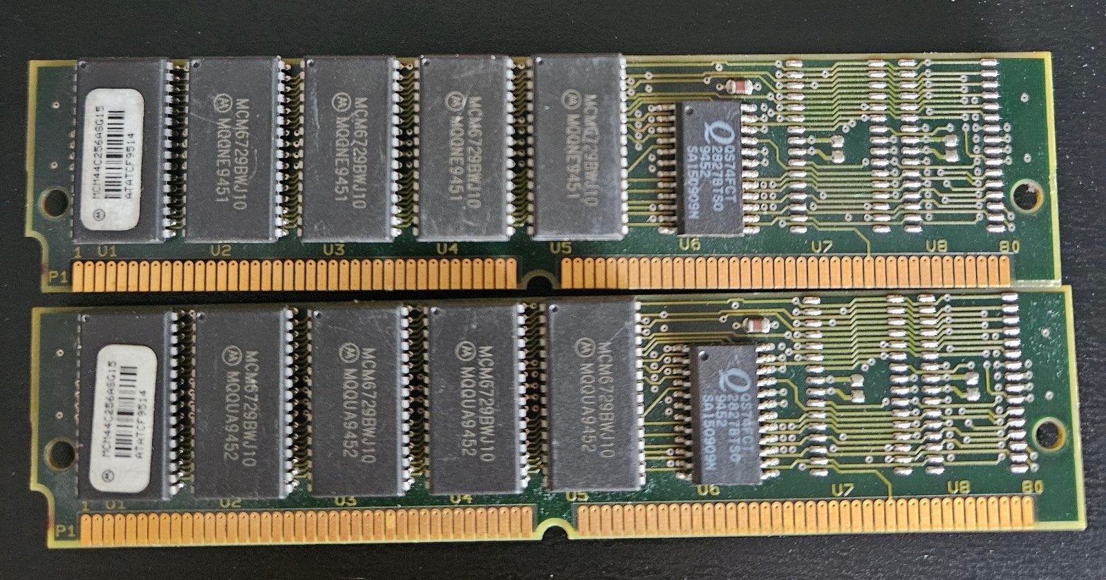 Set van 2x Vintage Motorola L2 Cache Module SRAM 10ns (1995), Ophalen of Verzenden, Gebruikt, Desktop