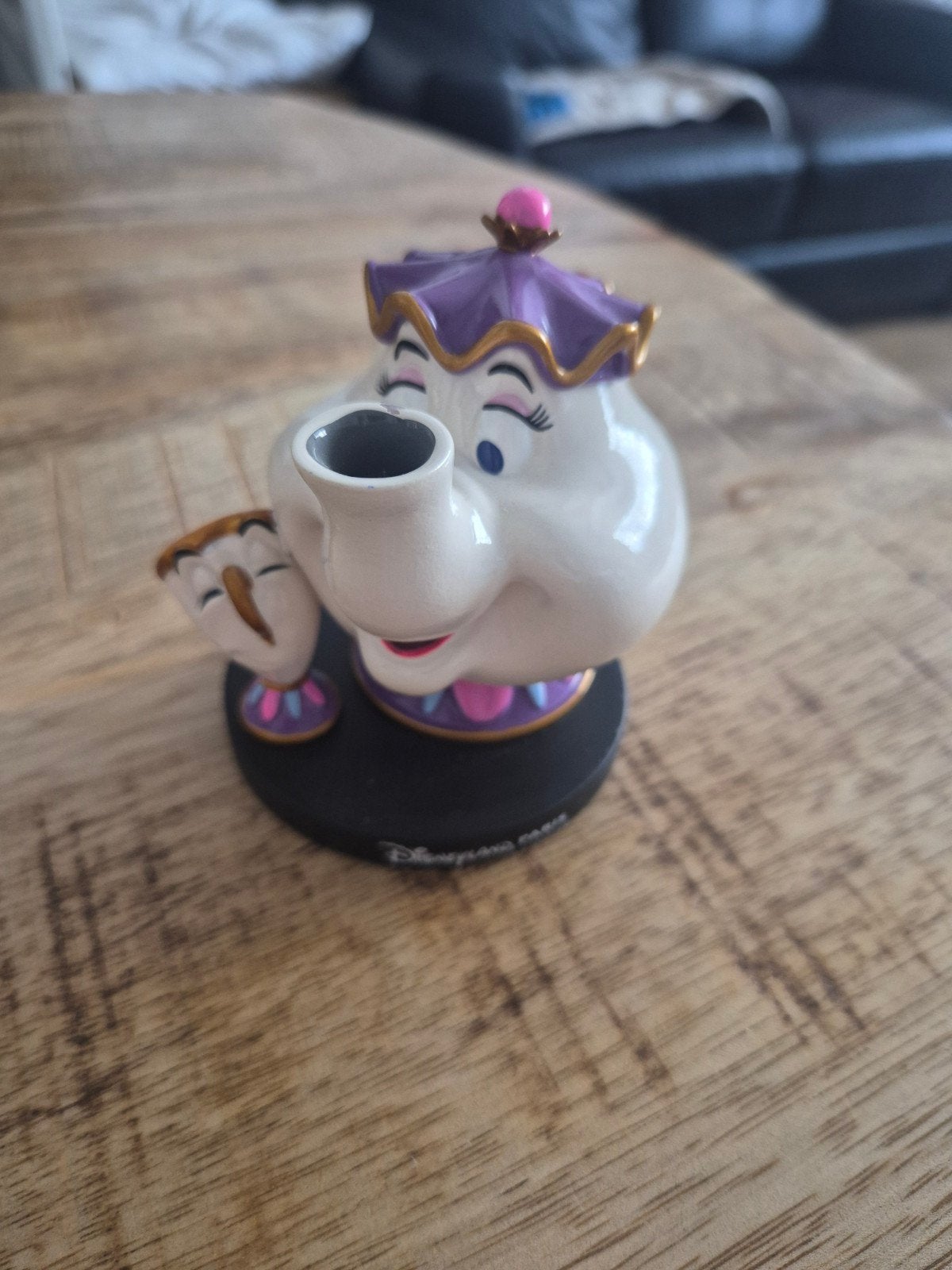 Origineel Disney Parken Beeld - Belle en het Beest (Mrs Pott, Verzamelen, Disney, Ophalen of Verzenden, Assepoester of Belle, Nieuw