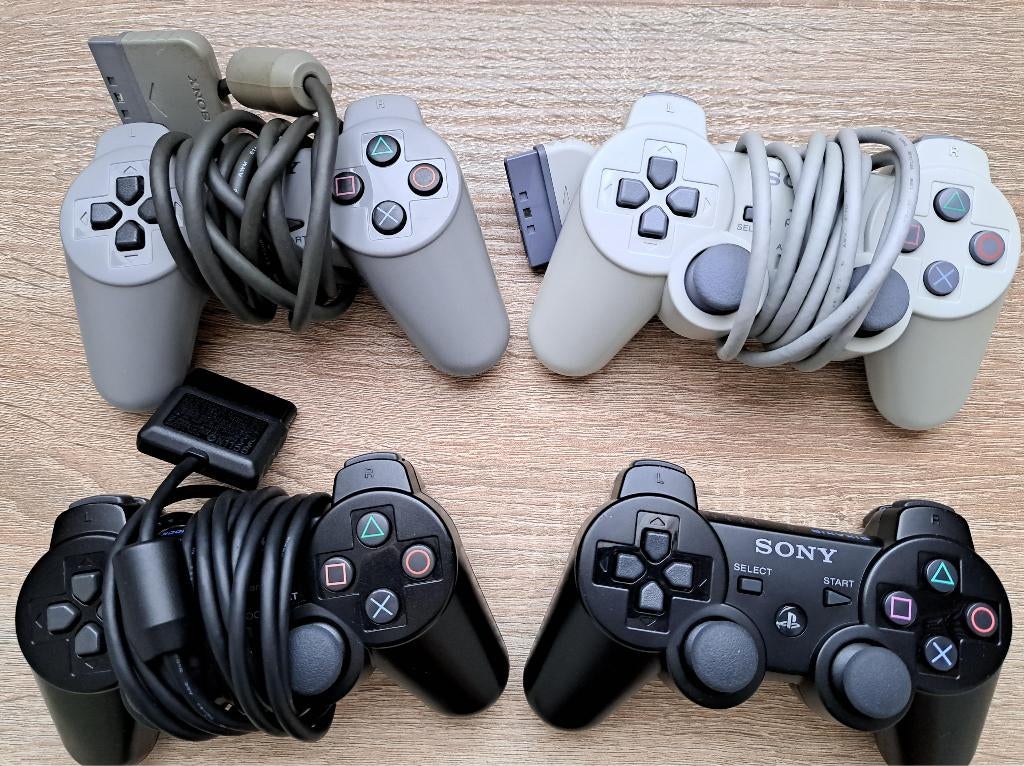 Originele Playstation 1-2-3* Controllers (* met TMR sticks), PlayStation 3, Verzenden, Refurbished, Controller