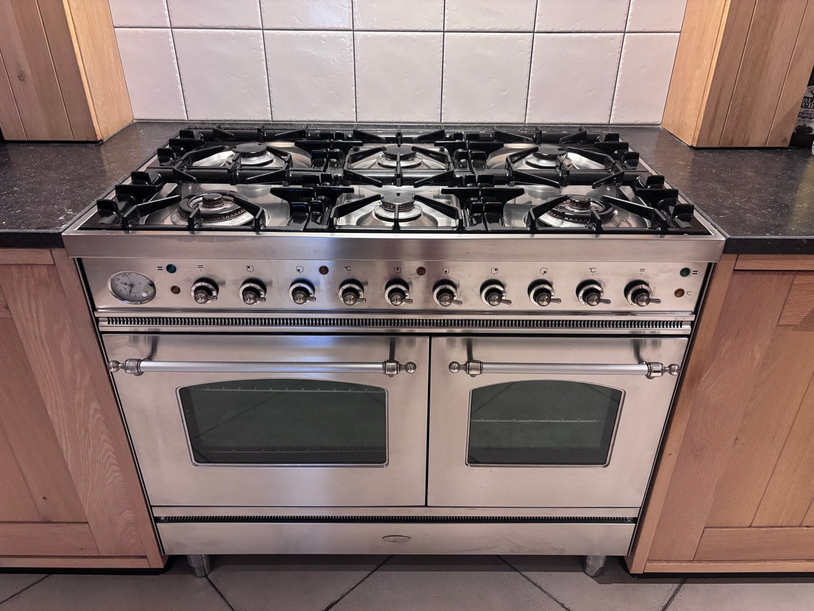 Boretti Fornuis met Pizzaplaat en Grillspit, Ophalen, Gebruikt, 60 cm of meer, Grill