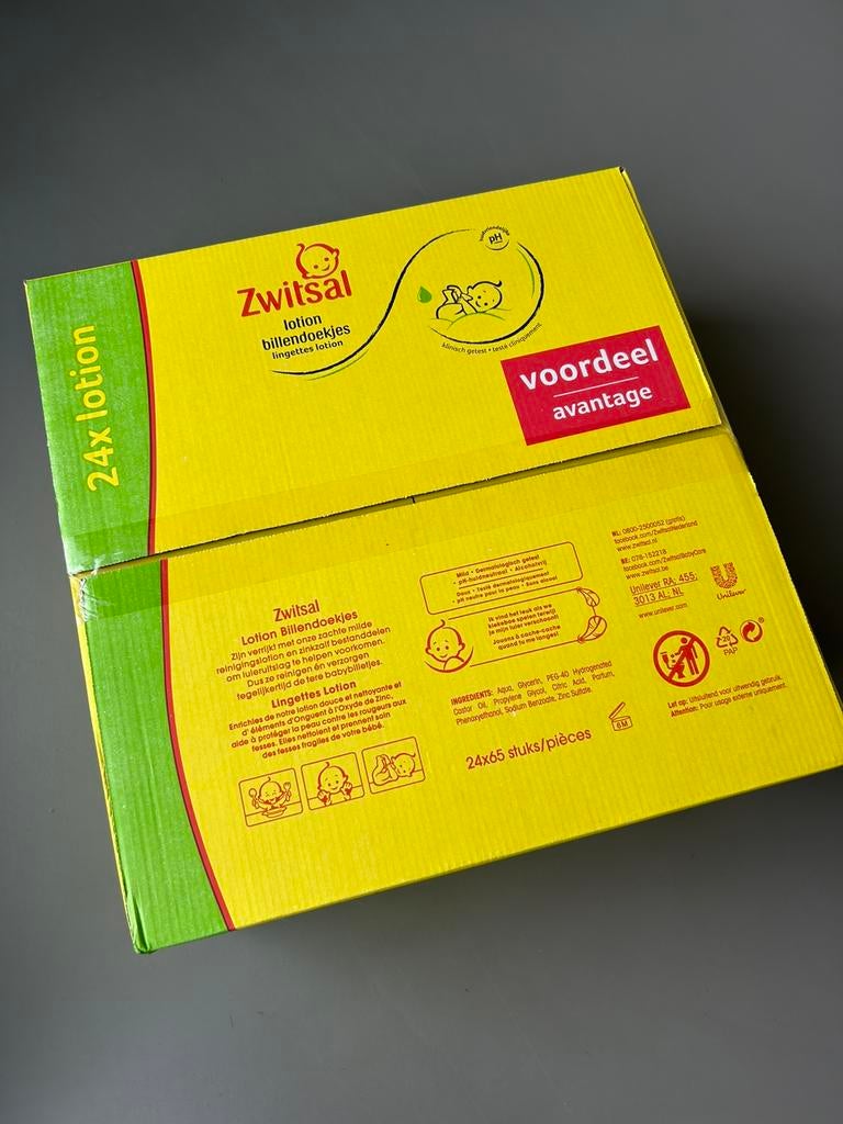 Zwitsal billendoekjes lotion 24x65 stuks-nieuw, Kinderen en Baby's, Badjes en Verzorging, Verzenden, Nieuw, Overige typen