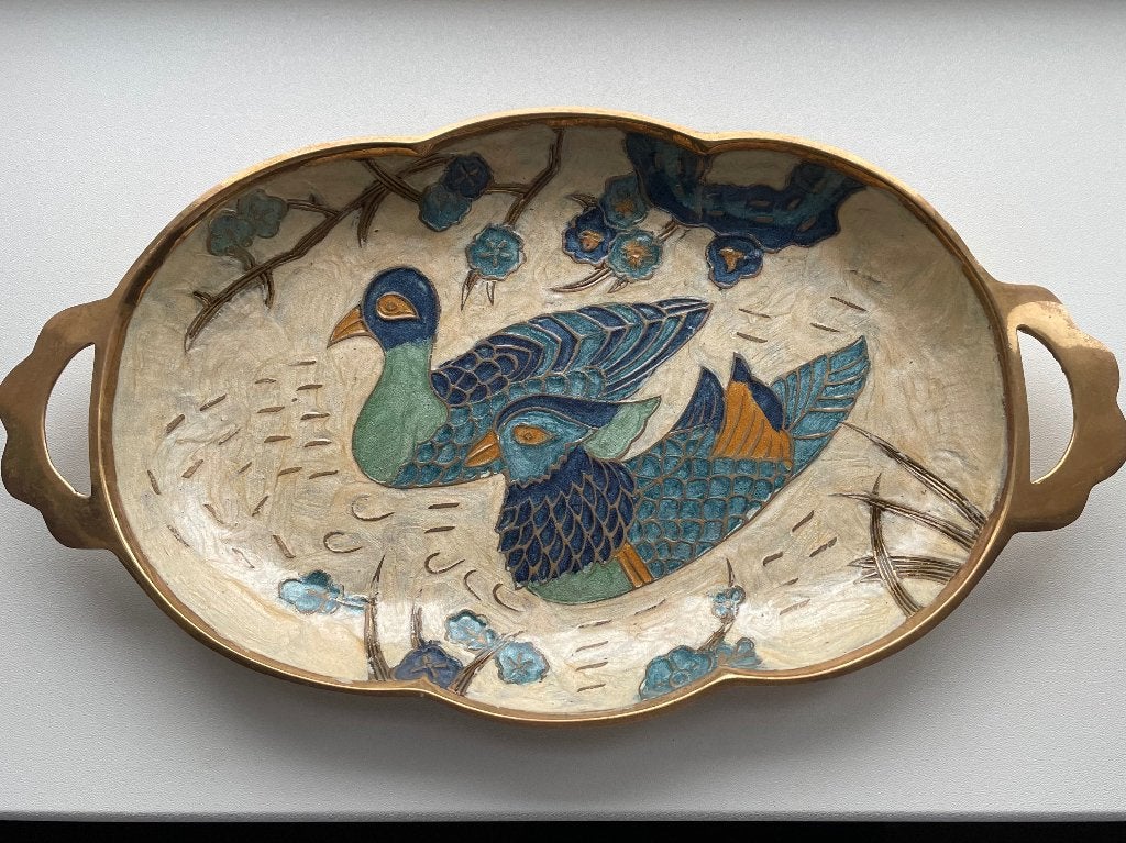 Mooie decoratieve messing schaal, Ophalen of Verzenden