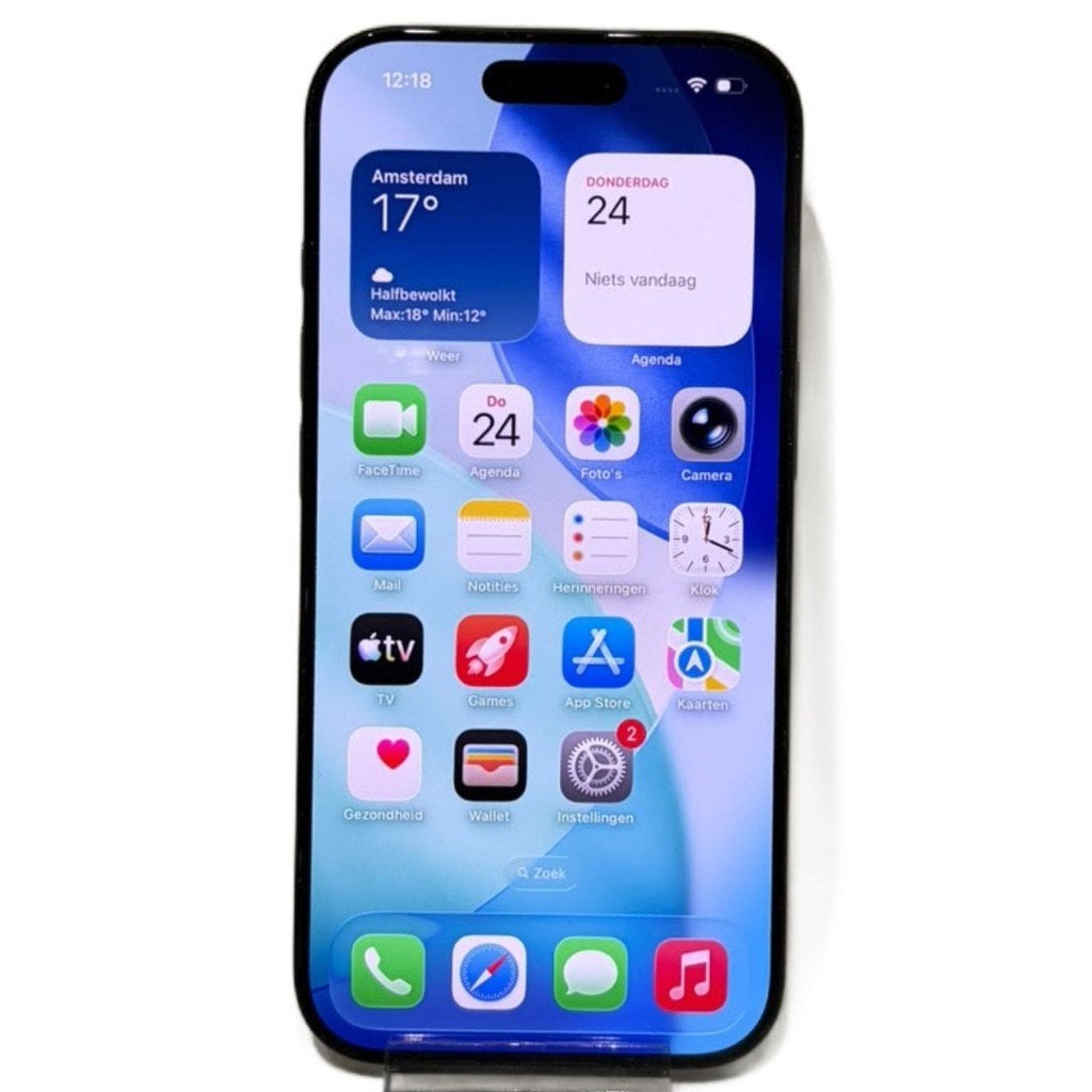 iPhone 16 Pro 128GB Black Titanium Accu:91% Los Toestel, 128 GB, Zwart, Ophalen of Verzenden, Zo goed als nieuw