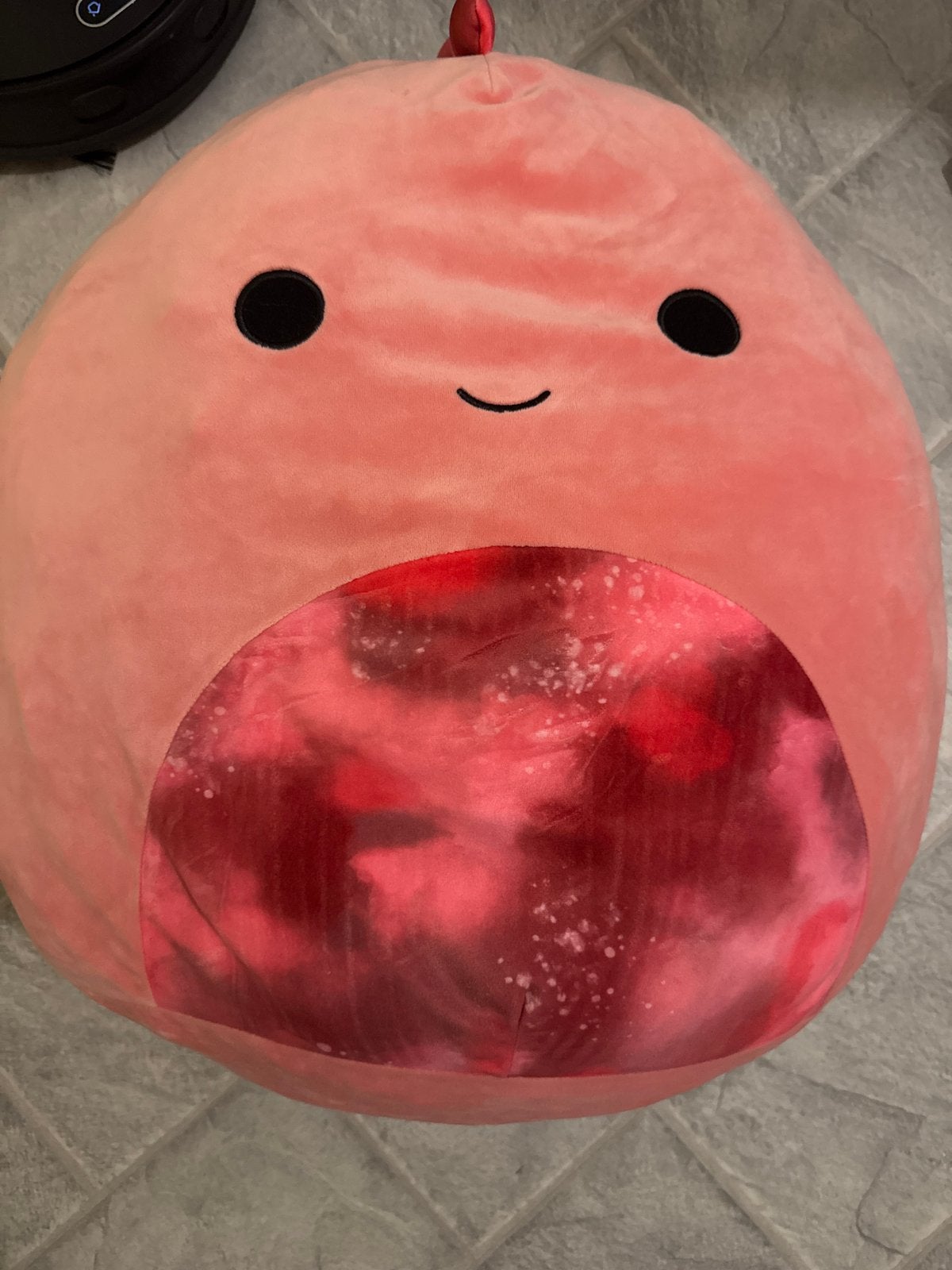 Grote roze Squishmallow dinosaurus knuffel, Ophalen of Verzenden, Zo goed als nieuw, Middelgroot (20 tot 80 cm), Roze