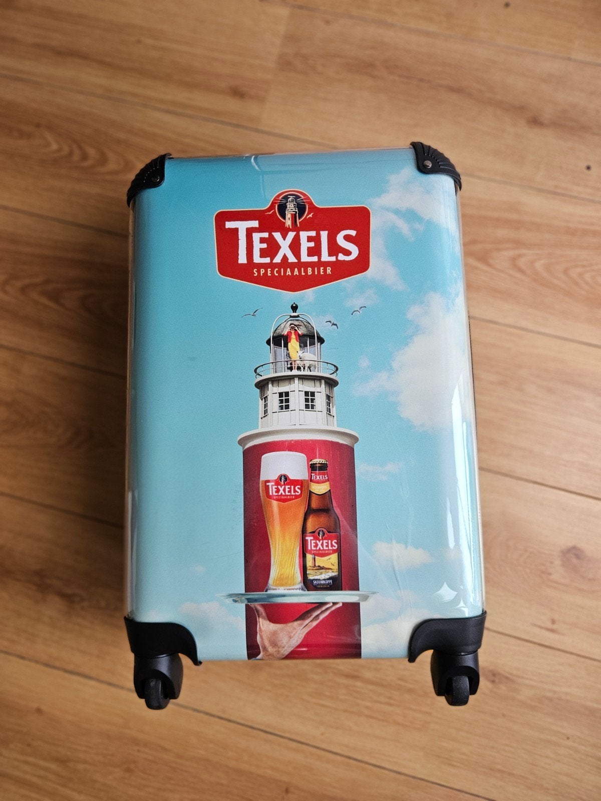Texelse Koffer met Uniek Eiland Design, 20 tot 30 cm, Zwart, Nieuw, Ophalen of Verzenden