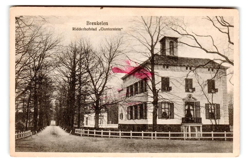 Breukelen, Ridderhofstad "Gunterstein", Verzenden, 1920 tot 1940, Gelopen, Utrecht