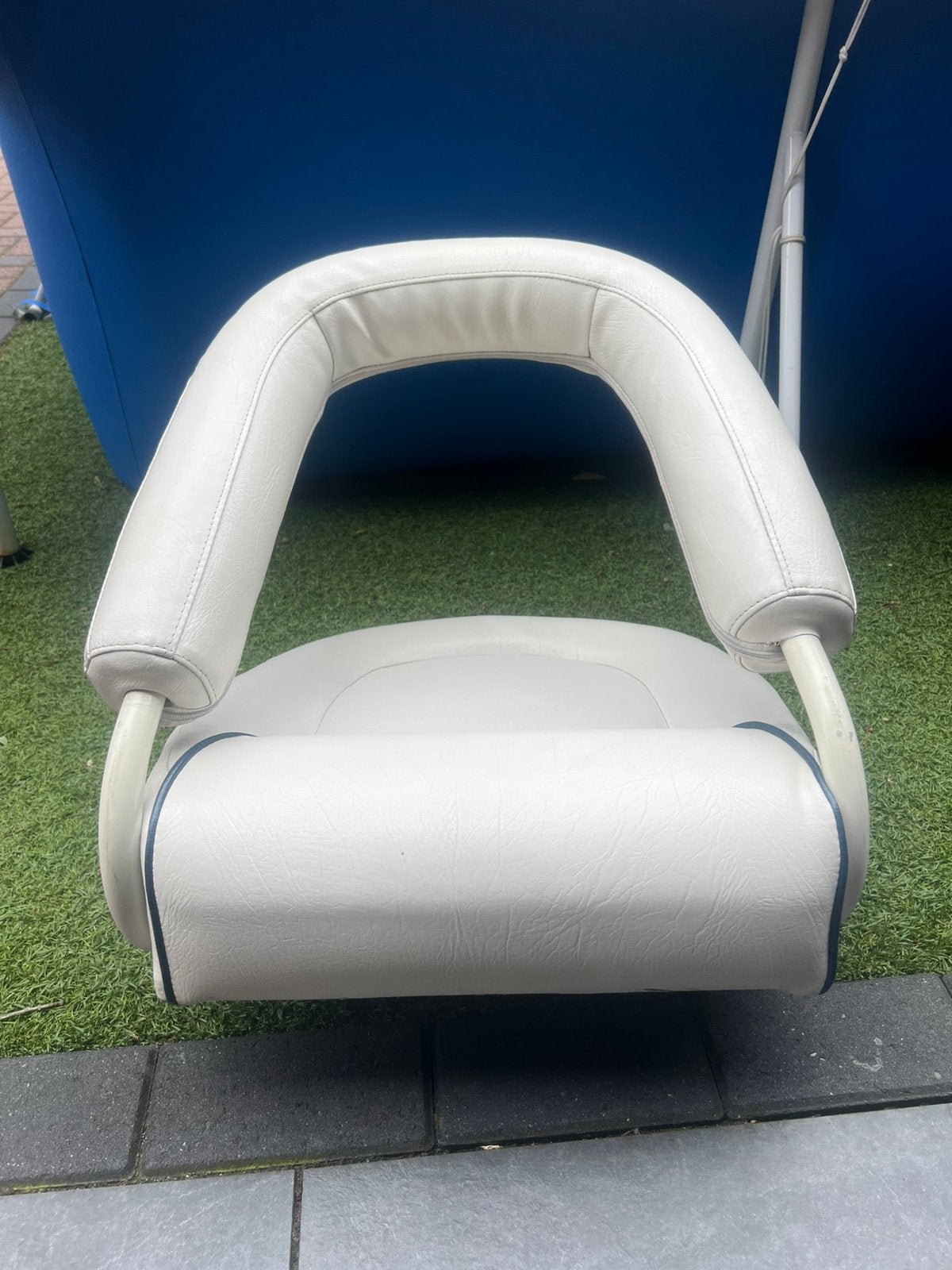 Springfield Marine Company Kuipstoel (Pilot seat) wit/blauw, Ophalen, Gebruikt, Overige typen