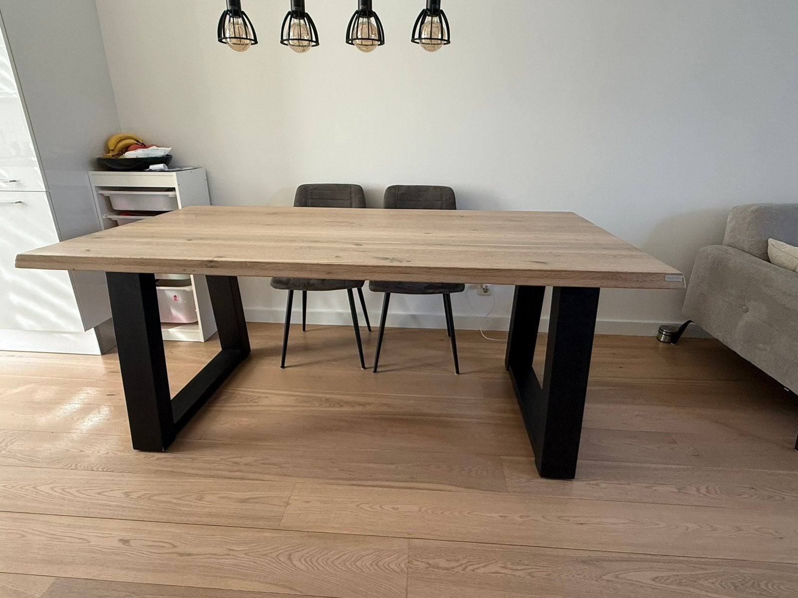 Houten eettafel 100 x 190 /, Huis en Inrichting, Tafels | Eettafels, Ophalen, Gebruikt, 50 tot 100 cm, 150 tot 200 cm