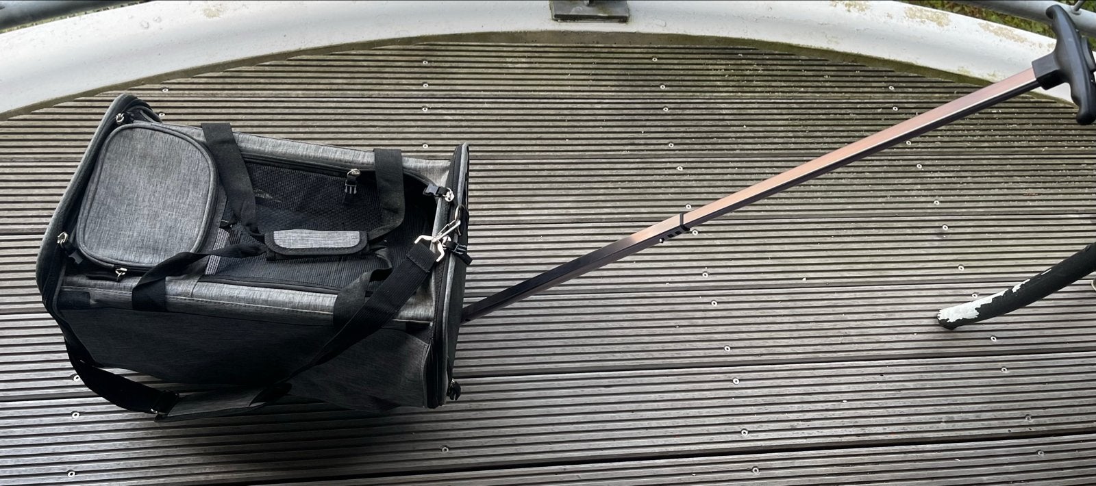 Nooit gebruikte honden reistas met telescopische hendel, Dieren en Toebehoren, Ophalen of Verzenden, Zo goed als nieuw