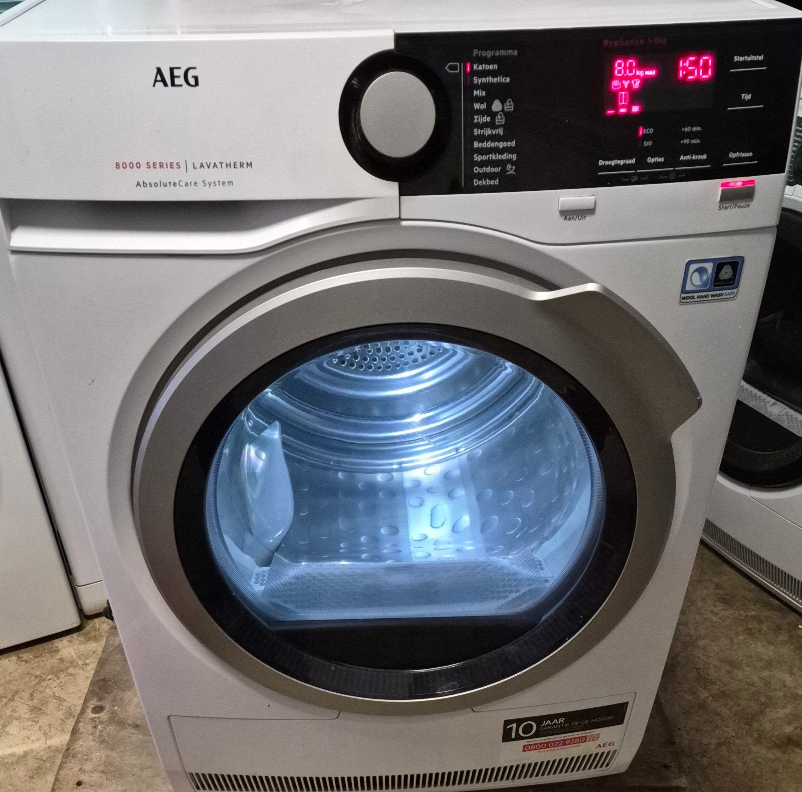 aeg lavatherm warmtepompdroger A ++, 8kg, Witgoed en Apparatuur, Ophalen, Minder dan 85 cm, Overige typen, 8 tot 10 kg