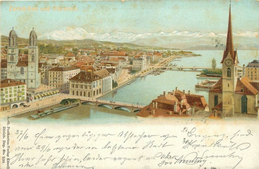 379-004-031 Zurich Zurich See, Verzenden, Voor 1920, Overig Europa