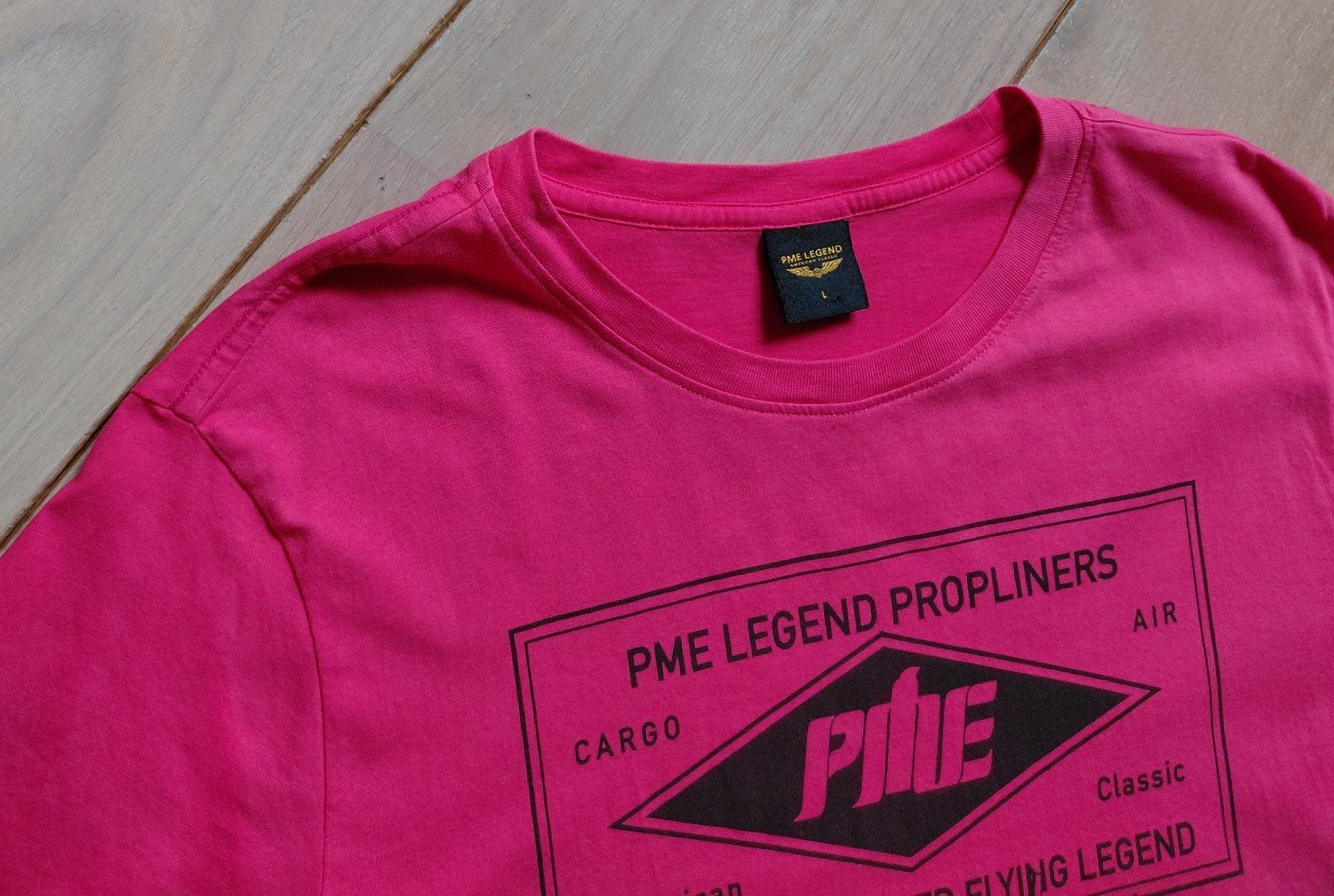 Als nieuw heren t shirt PME LEGEND mt L, Kleding | Heren, T-shirts, Maat 52/54 (L), Ophalen of Verzenden, Zo goed als nieuw, Roze