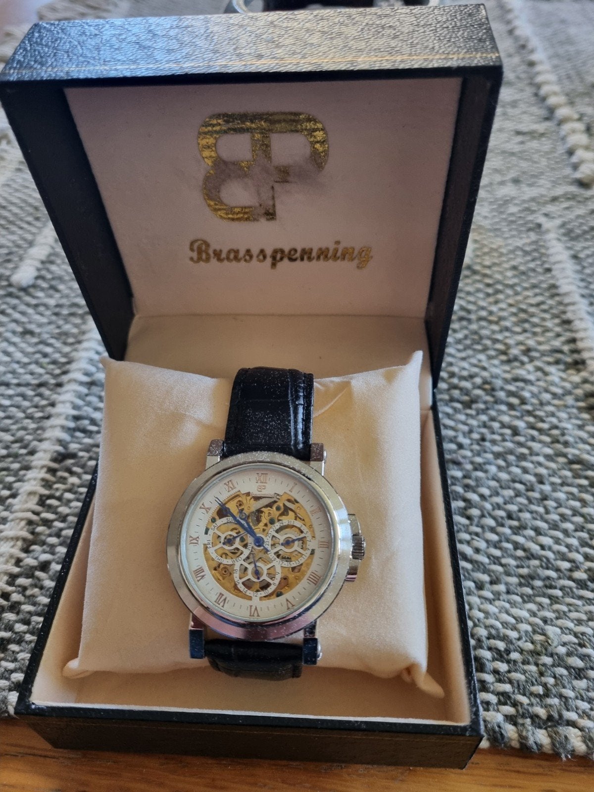 Nieuw automatisch horloge met geschenkverpakking, Leer, Staal, Polshorloge, Nieuw