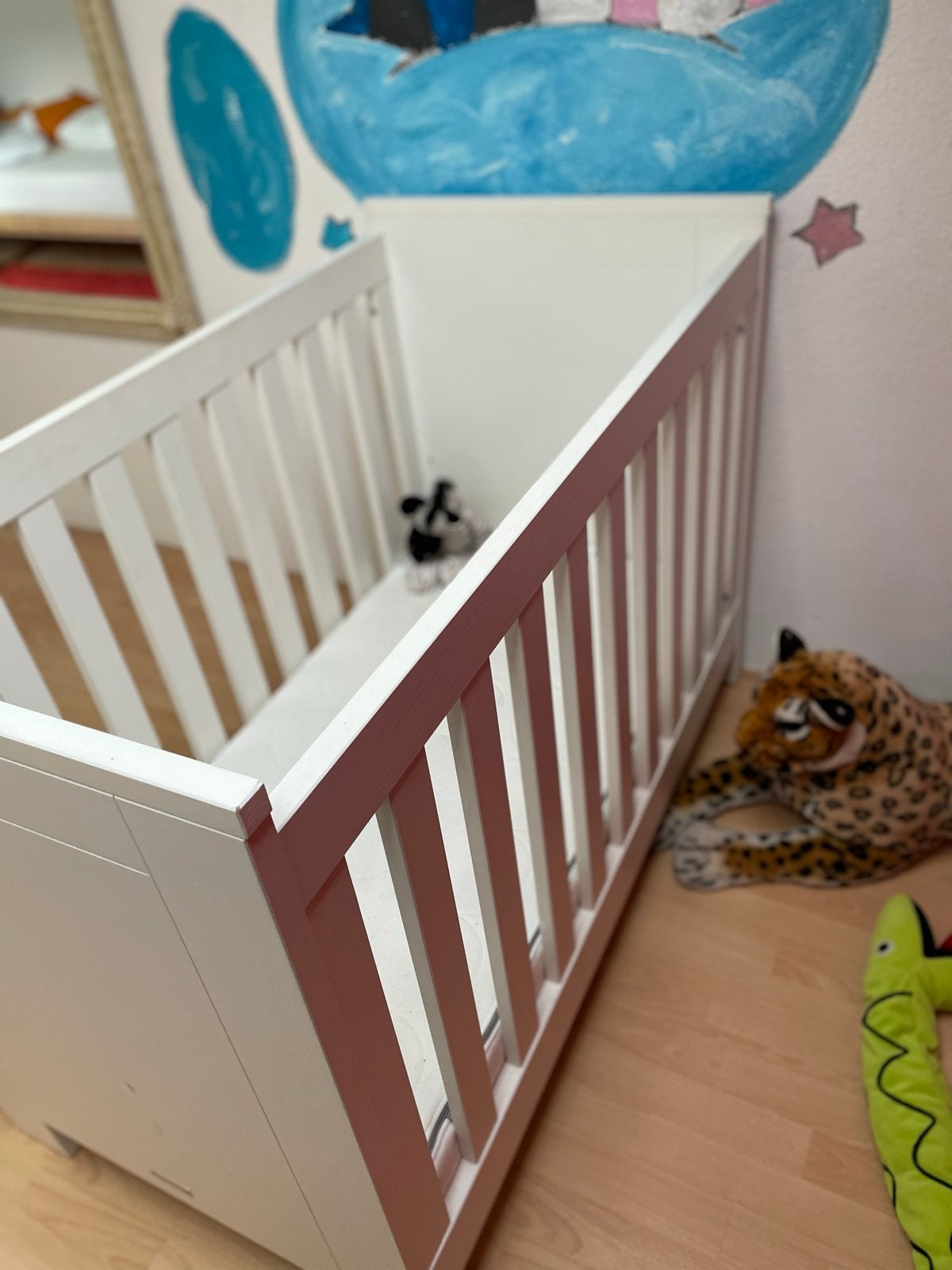 Kinderledikant 120x60 cm met IKEA matras, Ophalen, Gebruikt, Wit, 190 cm of minder