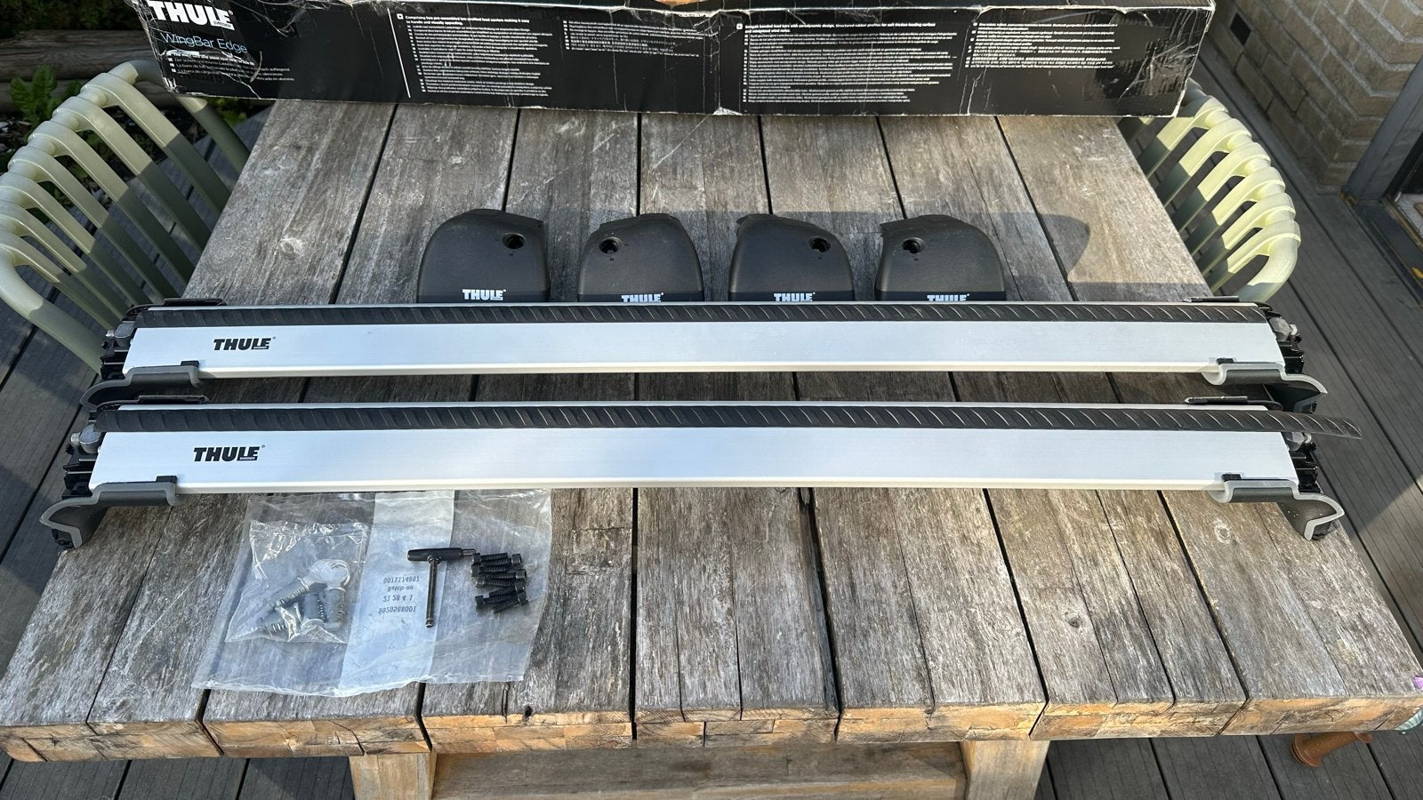 Thule WingBar 9595 met Flush fixedpoint voeten, Auto diversen, Dakdragers, Gebruikt, Ophalen