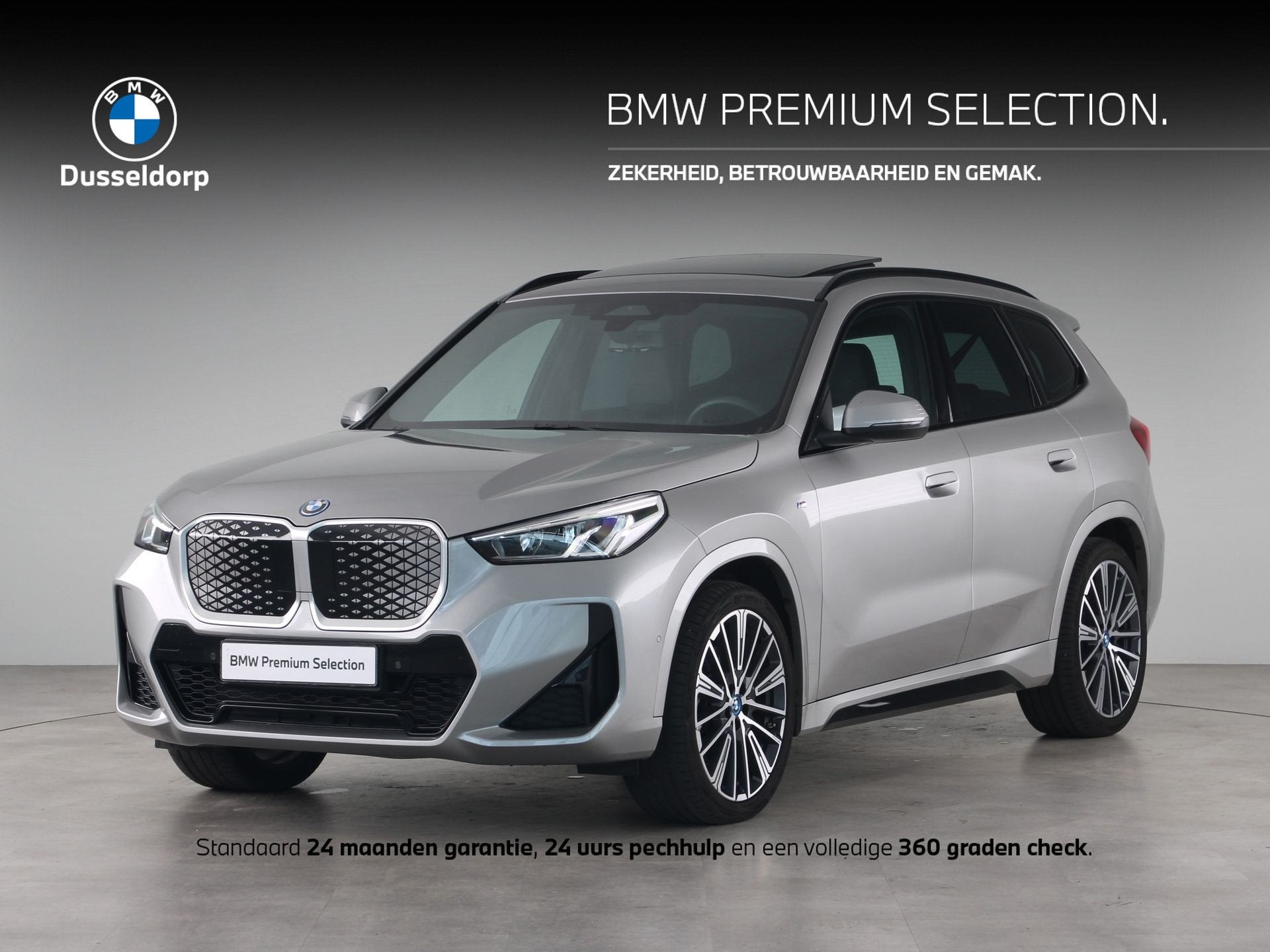 BMW iX1 xDrive30 67 kWh M Sport Edition Accu SoH 100%, Auto's, Gebruikt, Zwart, Met garantie (alle), Vierwielaandrijving