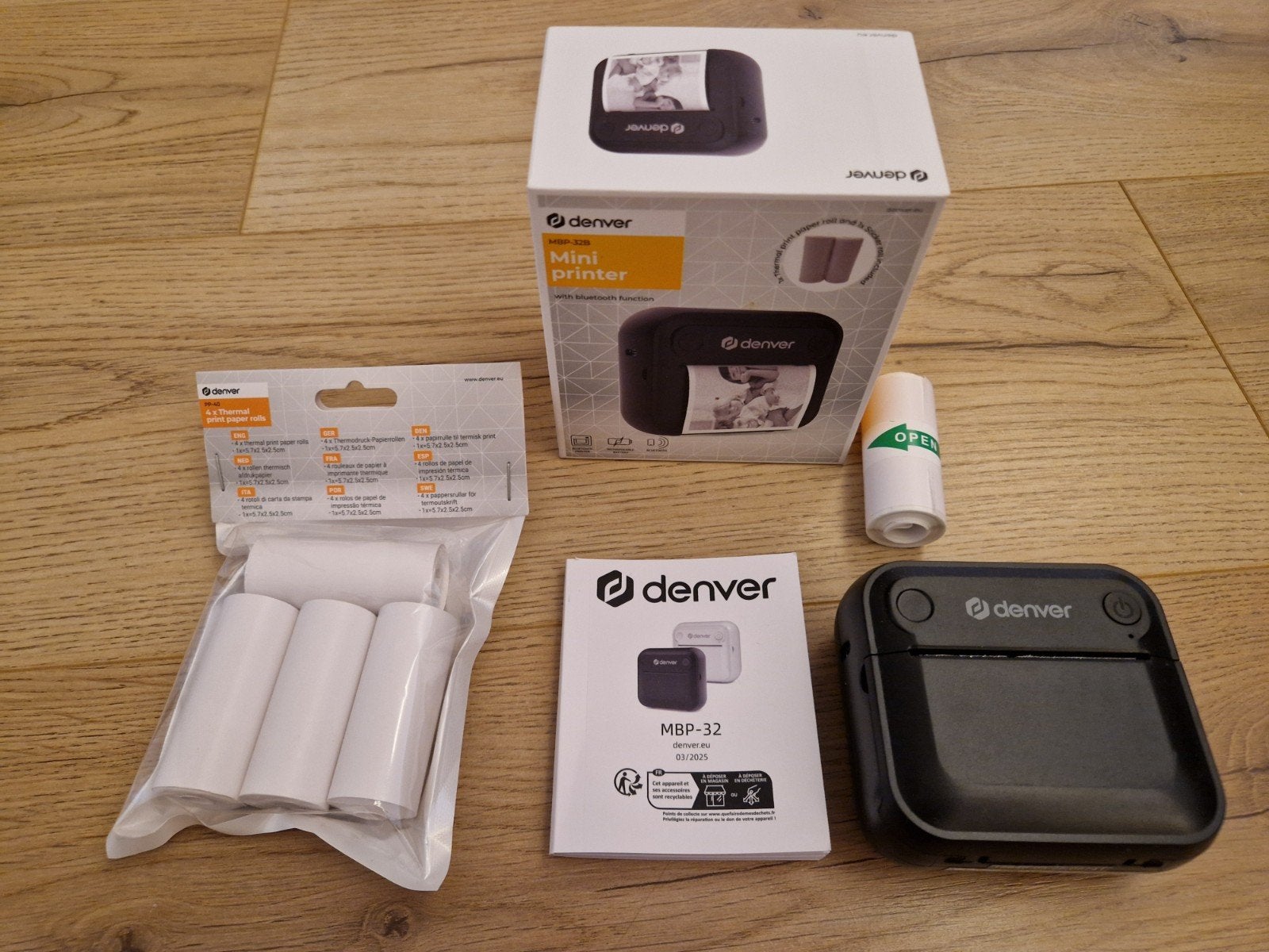 Denver - mini pocket printer inclusief 5 fotorolletjes, Computers en Software, Pocketprinters, Ophalen of Verzenden, Nieuw