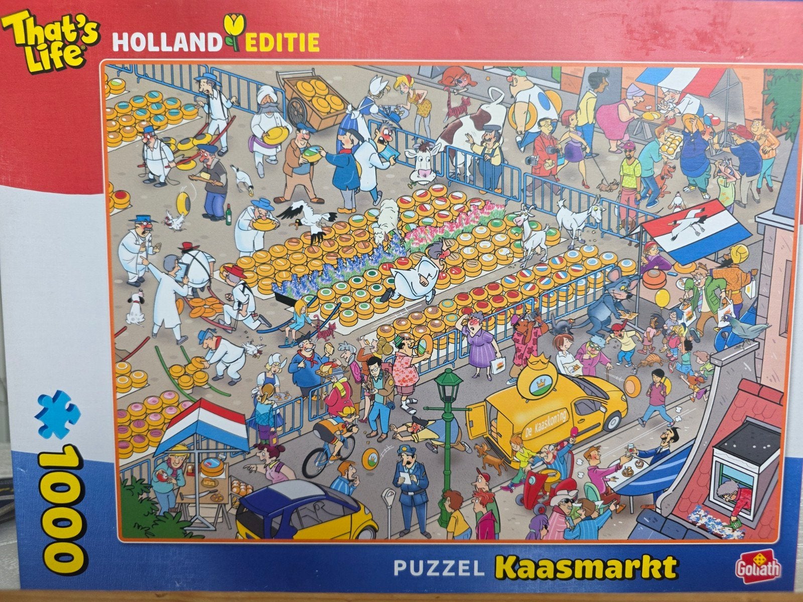 DE KAASMARKT puzzel thats life, Ophalen of Verzenden, 500 t/m 1500 stukjes, Zo goed als nieuw, Legpuzzel