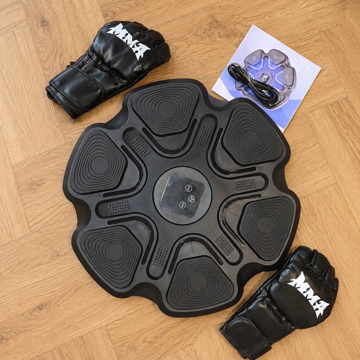 Elektrische boksmachine met led + MMA handschoenen -  NIEUW, Sport en Fitness, Ophalen of Verzenden, Nieuw