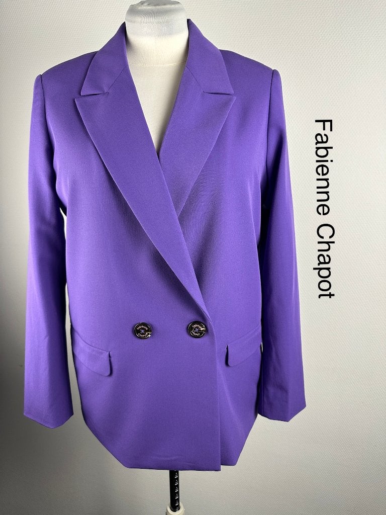 Fabienne Chapot Blazer  (mt: 42/44) 12,3/658, Paars, Maat 42/44 (L), Ophalen of Verzenden, Zo goed als nieuw