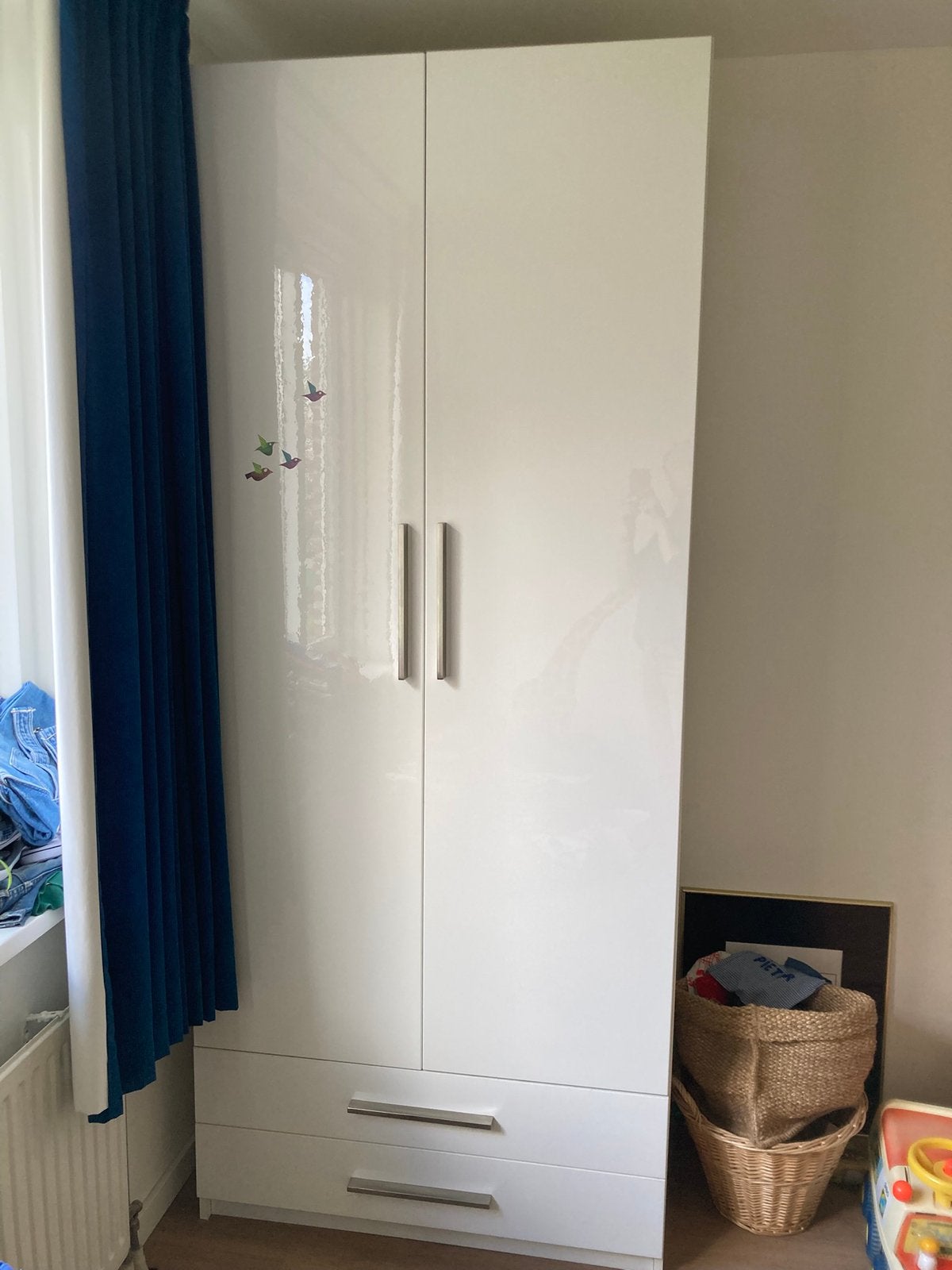 Hoogglans Ikea Pax kledingkast 2 deuren (al gedemonteerd), Ophalen, Gebruikt, 100 tot 150 cm, 200 cm of meer