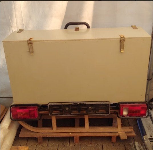 Bagagebox trekhaak koffer Tule drager afsluitbaar, Auto diversen, Ophalen, Gebruikt