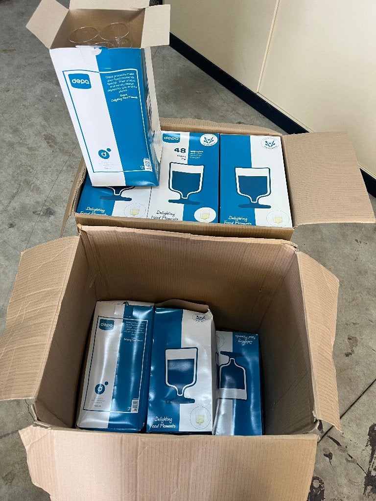 864 Depa plastic , kunststof Wijnglas PS transparant 170ml, Ophalen of Verzenden, Nieuw, Overige typen, Overige