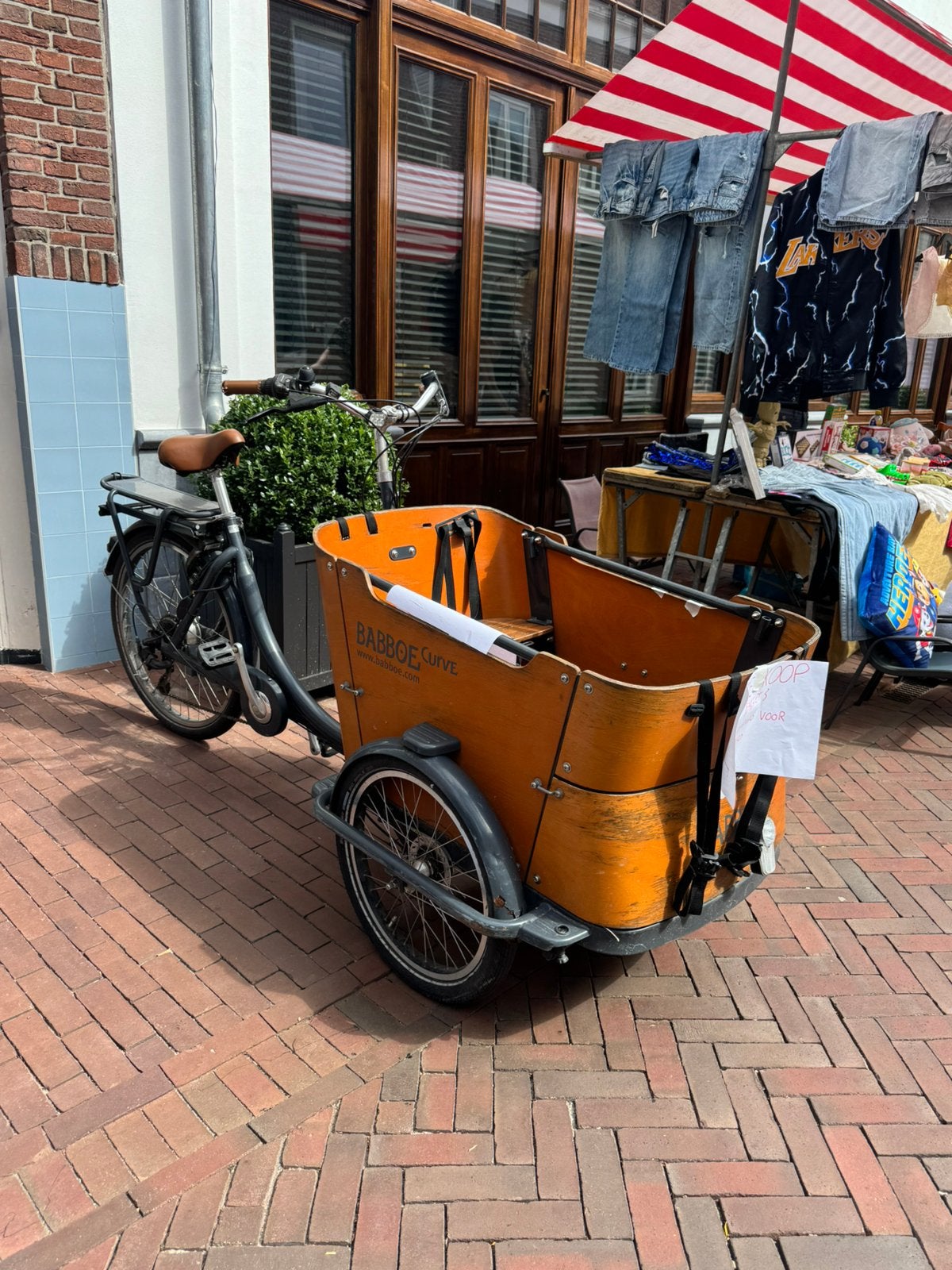 Bakfiets Baboe elektrisch 2016, 4 kinderen of meer, Gebruikt, Elektrisch, Ophalen