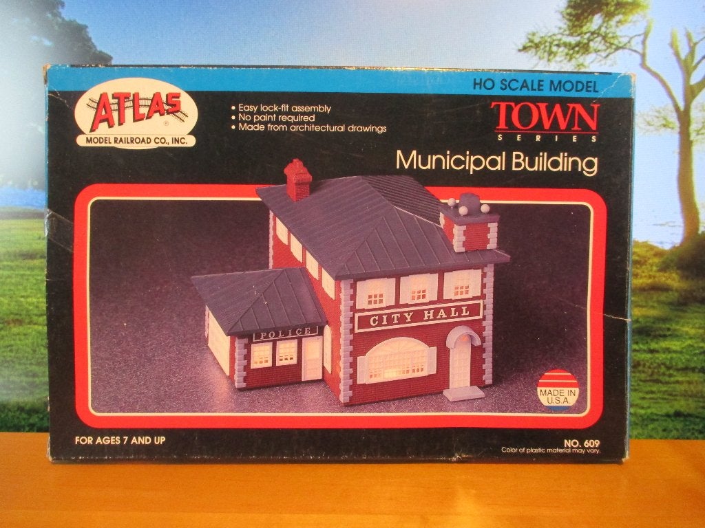 Stadhuis - Atlas Municipal Building City Hall Made in U.S.A., Hobby en Vrije tijd, Modeltreinen | H0, Overige merken, Wisselstroom