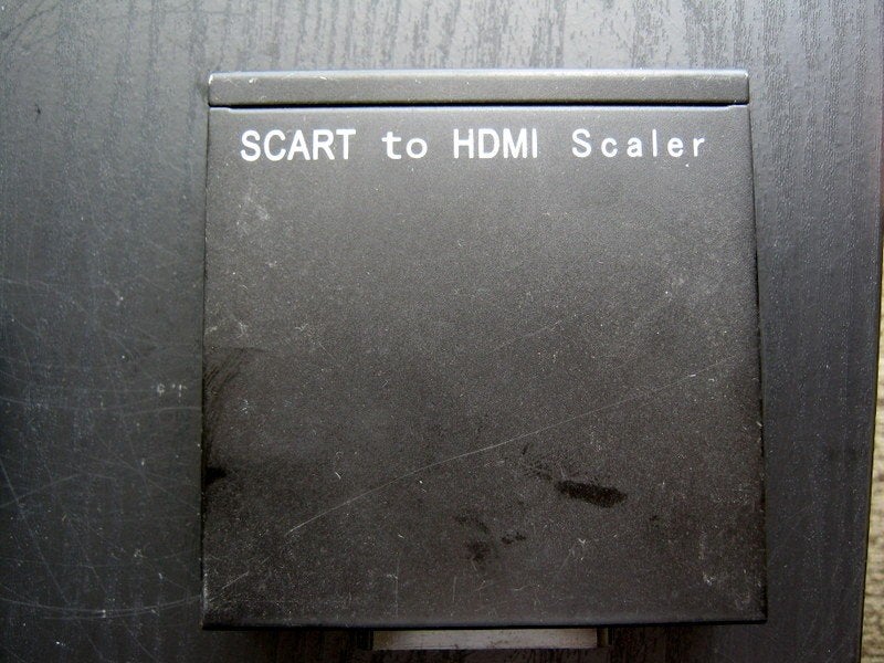 OMVORMER VAN SCART NAAR HDMI incl. voeding en HDMI kabel, Verzenden, Gebruikt