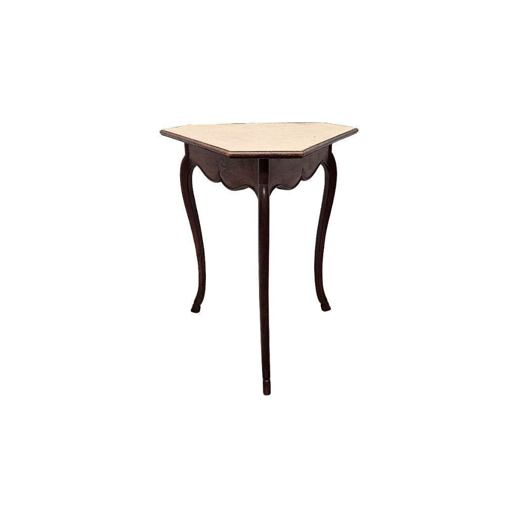 Antiek eiken Louis XV stijl bijzettafel, eind 19e eeuw, Ophalen