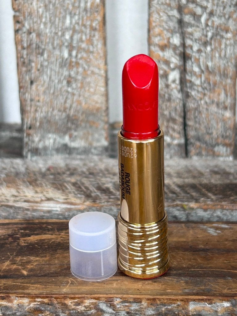 Lancome Cream Lipstick 143 Rouge Badaboum, Lippen, Ophalen of Verzenden, Zo goed als nieuw, Make-up