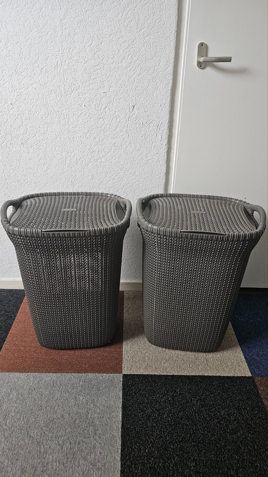 2 curver wasmanden, Ophalen, Zo goed als nieuw, Bruin, Wasmand