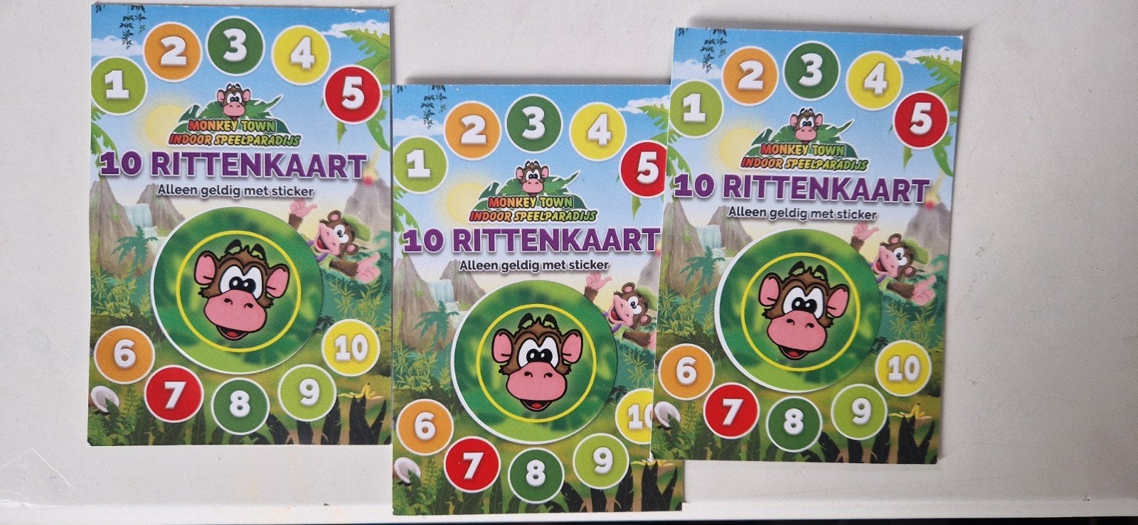 Monkeytown tienrittenkaart, Ophalen of Verzenden