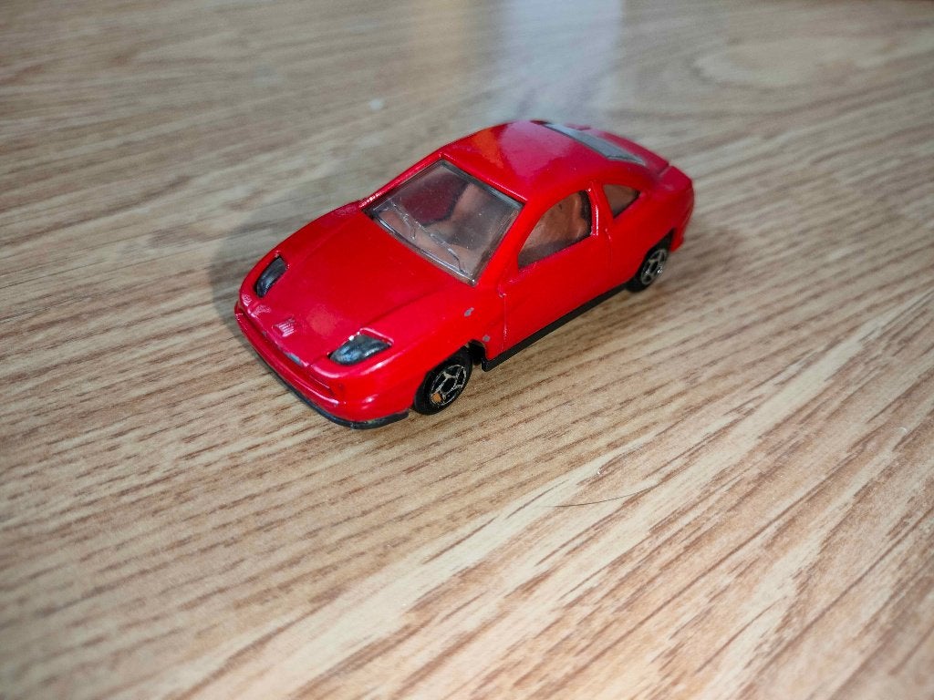 Majorette Fiat Coupé Nr. 201/02 1:58 rood – made in France, Ophalen of Verzenden, Gebruikt, Auto