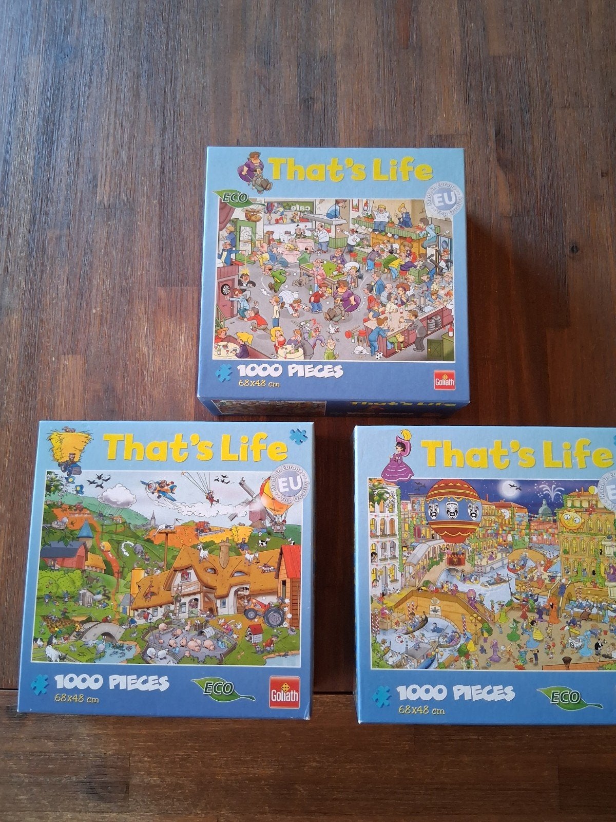 3 puzzels That's Life, Hobby en Vrije tijd, Denksport en Puzzels, Ophalen, 500 t/m 1500 stukjes, Zo goed als nieuw