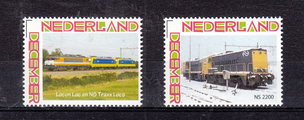 treinen persoonlijke december: Traxx loc + NS 2200, Postzegels en Munten, Ophalen of Verzenden, Na 1940, Postfris