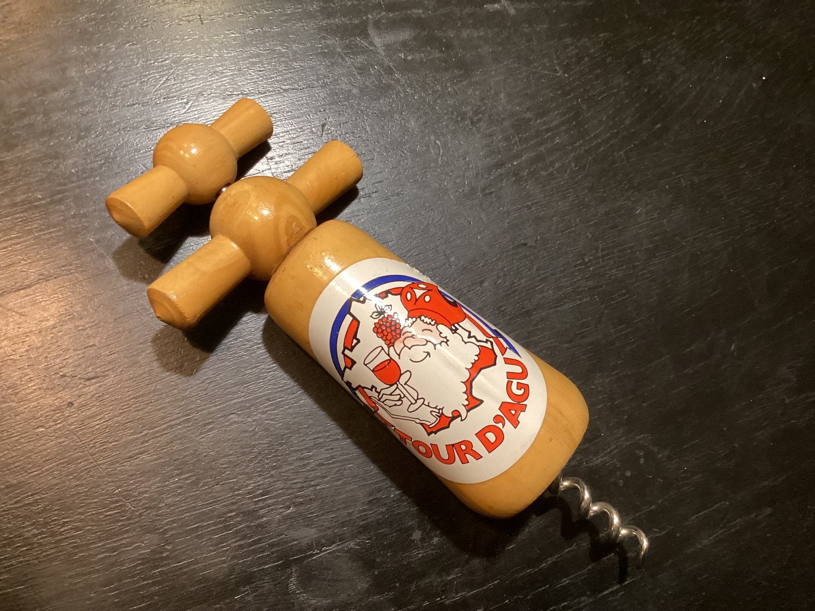 Vintage handgemaakte houten Franse kurkentrekker TOUR DAGU, Overige typen, Hout, Ophalen of Verzenden, Zo goed als nieuw