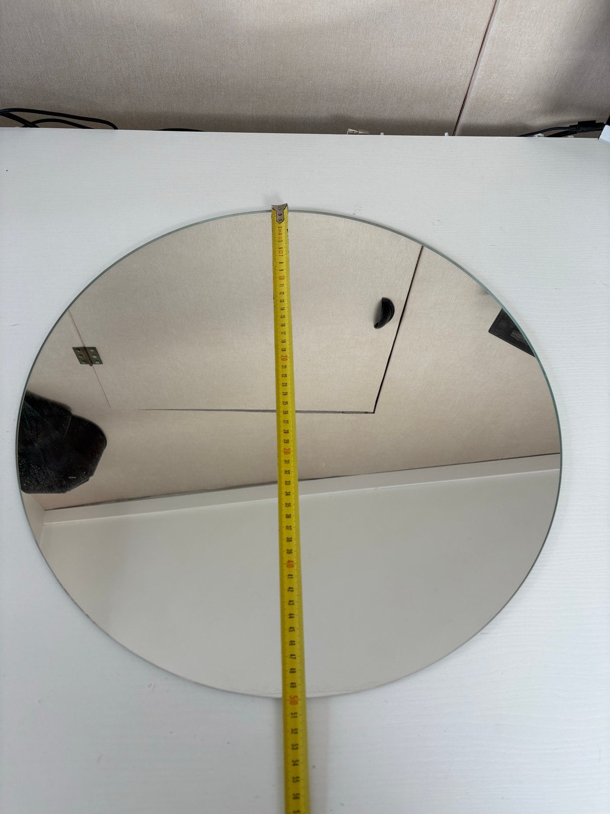 Ronde spiegel - diameter 50 cm, Huis en Inrichting, Woonaccessoires | Spiegels, Ophalen, Gebruikt, Rond, 50 tot 75 cm