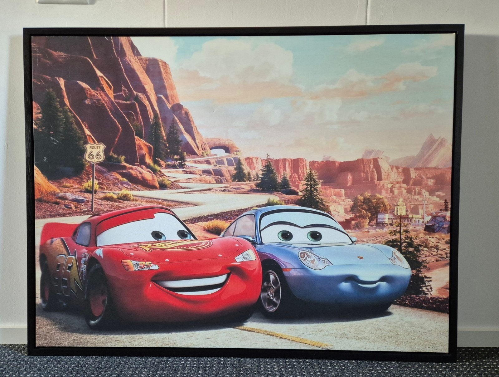 Groot cars schilderij op canvas, Verzamelen, Disney, Ophalen, Overige figuren, Plaatje of Poster