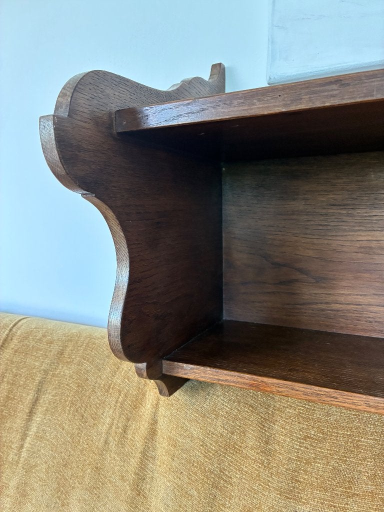 Vintage massief houten Wandplank, Huis en Inrichting, Woonaccessoires | Wandplanken en Boekenplanken, Ophalen of Verzenden, Gebruikt