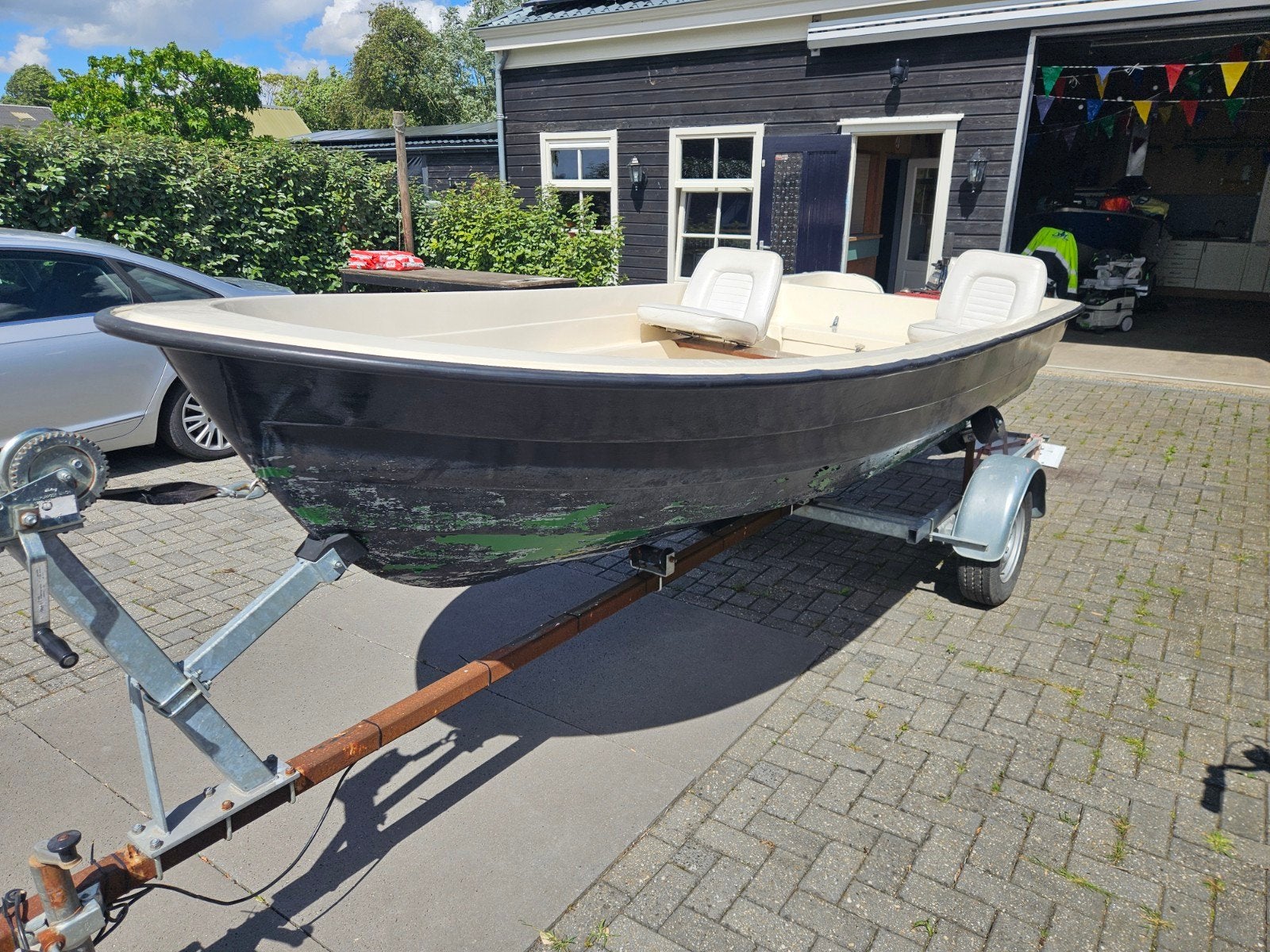 Shetland GH14 toerboot met motor en trailer, Gebruikt, Buitenboordmotor, Shetland, Trailer