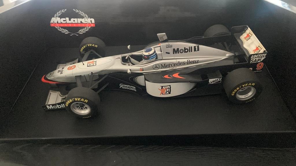 Formule 1 Mc Laren Mercedes M Hakkinen 1:18, Ophalen of Verzenden, Zo goed als nieuw, MiniChamps