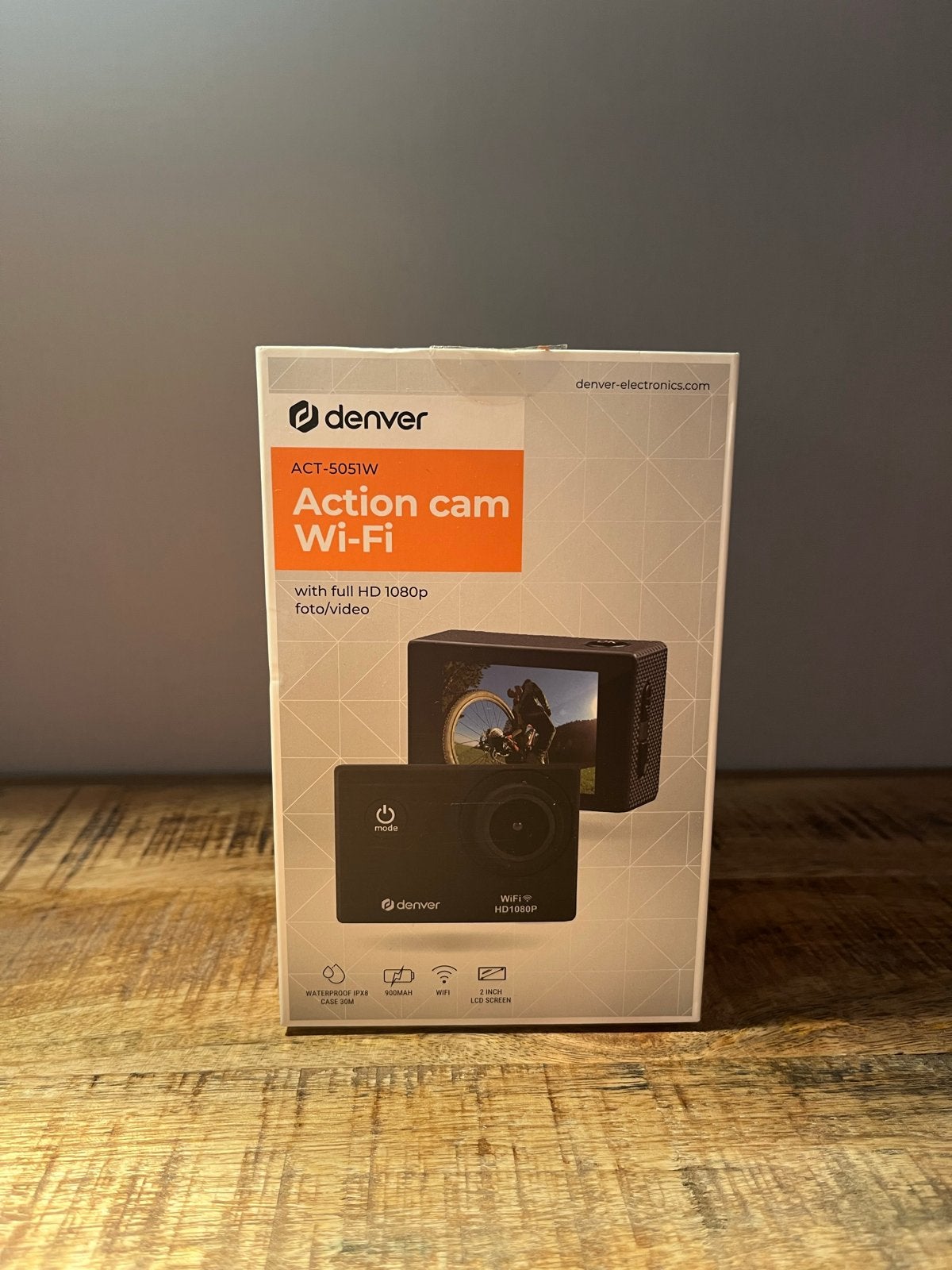 Denver ACT-5051W Action Cam Wi-Fi Full HD 1080p, Ophalen of Verzenden, Zo goed als nieuw, Overige merken