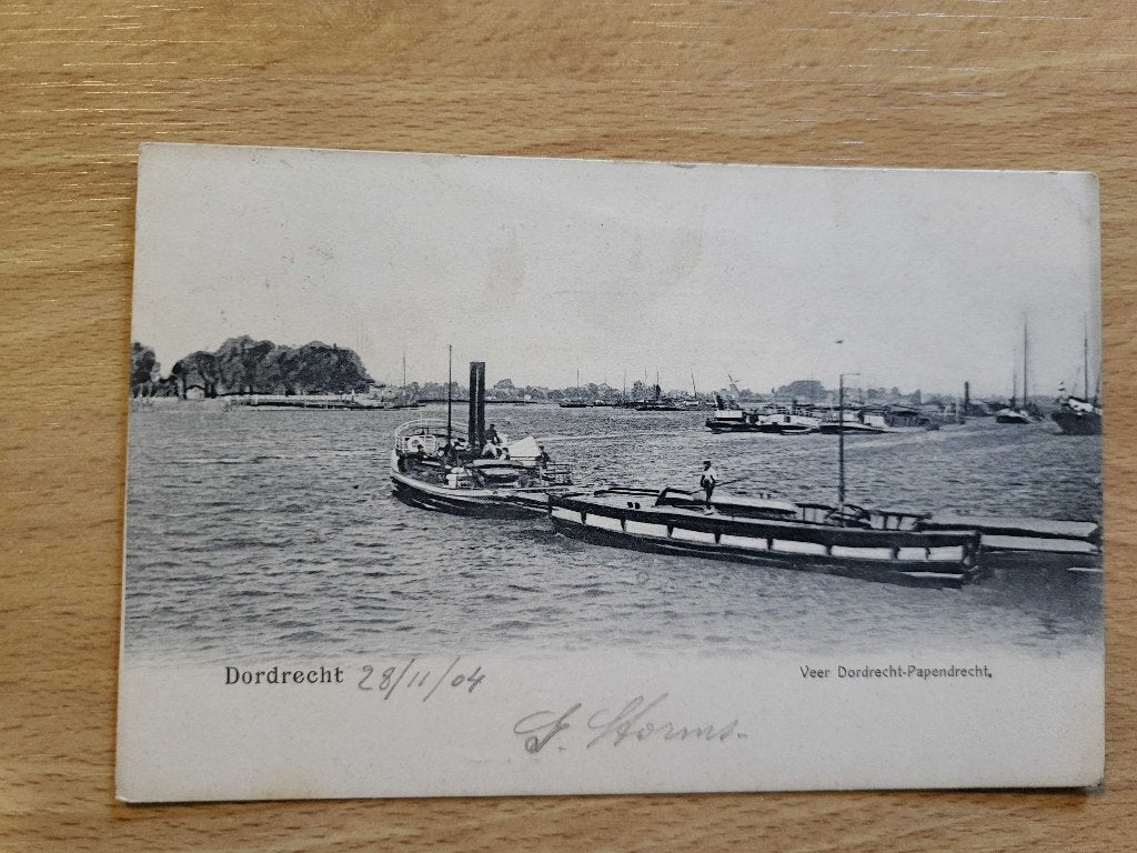 ansicht DORDRECHT Veer papendrecht pont, Ophalen of Verzenden, Voor 1920, Zuid-Holland