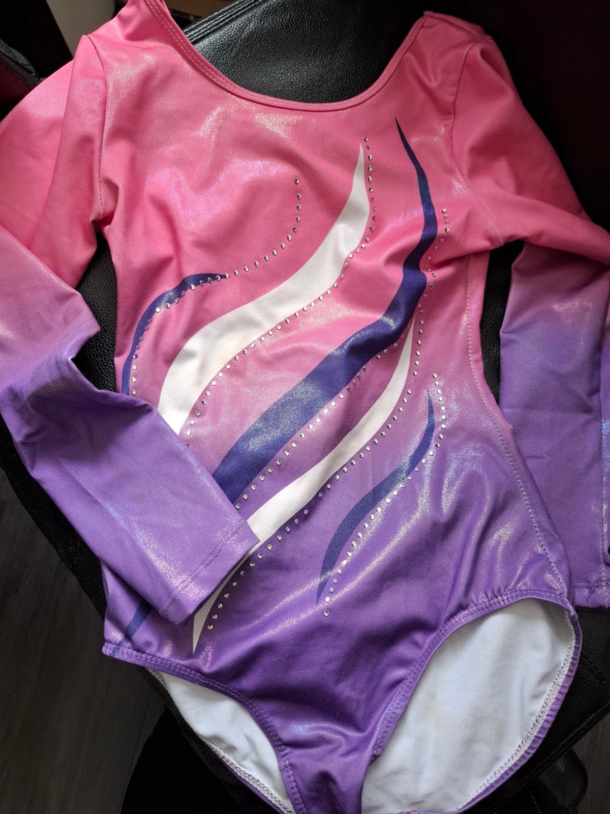 Superleuk paars/roze turnpakje voor kinderen (9-10 jaar), Zo goed als nieuw, Roze, Turnpak(je), Kindermaat 122 t/m 140
